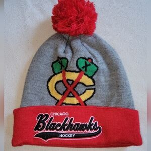 Like New Chicago Blackhawks Beanie Mitchell and Ness